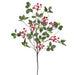 33.75" Flocked Artificial Berry Stem -Red (Pack of 12) - XBS256-RE