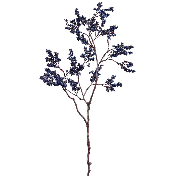 34" Berry Artificial Stem -Dark Blue (Pack of 12) - XBS301-BL/DK