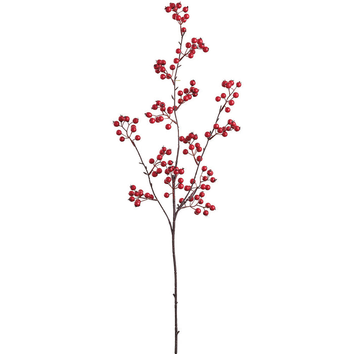 36" Outdoor UV-Resistant Artificial Berry Stem -Red (Pack of 24) - XBS305-RE