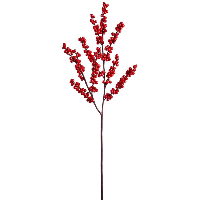 33" Faux Berry Stem -Red (pack of 12) - XBS332-RE