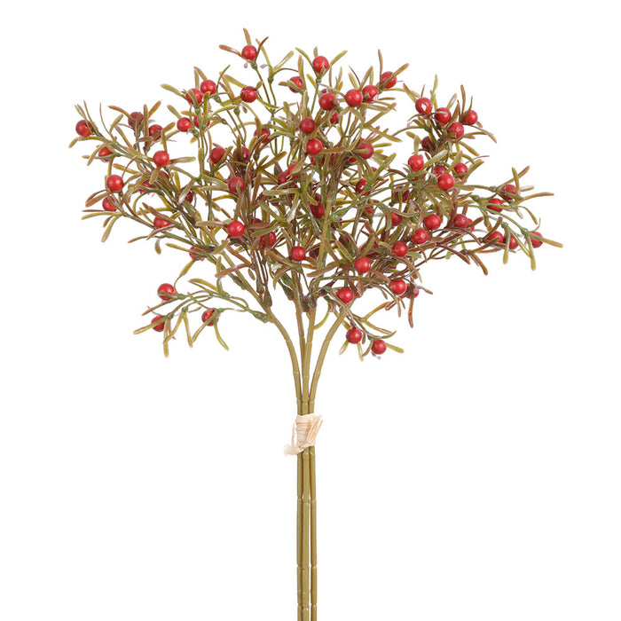14" Artificial Berry Stem Bundle -Red/Burgundy (Pack of 12) - XBS415-RE/BU