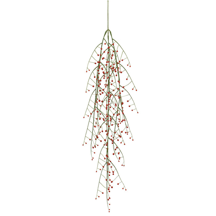 25.5" Hanging Artificial Berry Stem -2 Tone Red (Pack of 12) - XBS498-RE/TT