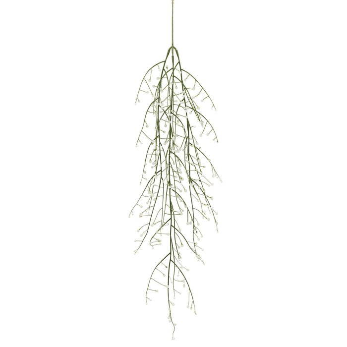 25.5" Hanging Artificial Berry Stem -Frosted White (Pack of 12) - XBS498-WH/FS