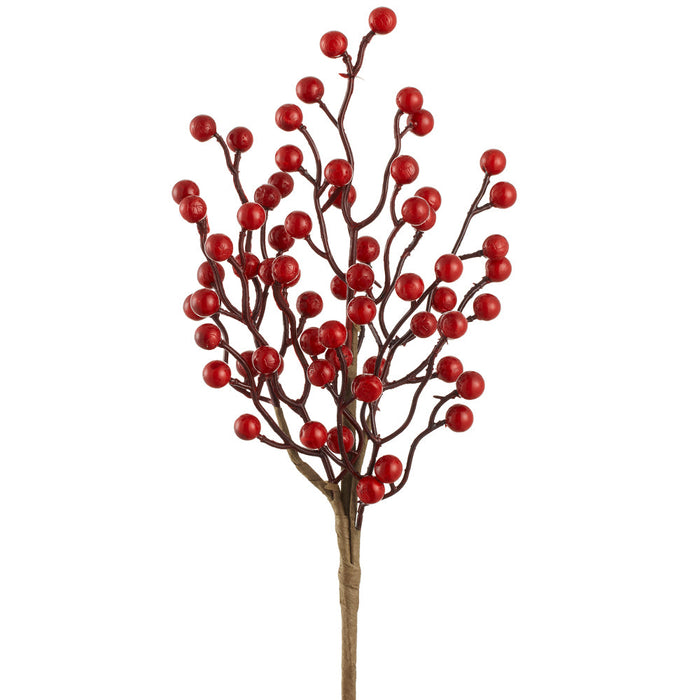 18" Faux Berry Stem -Red (Pack of 12) - XBS511-RE