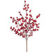 22" Flocked Artificial Rosehip Berry Stem -Red (Pack of 12) - XBS686-RE