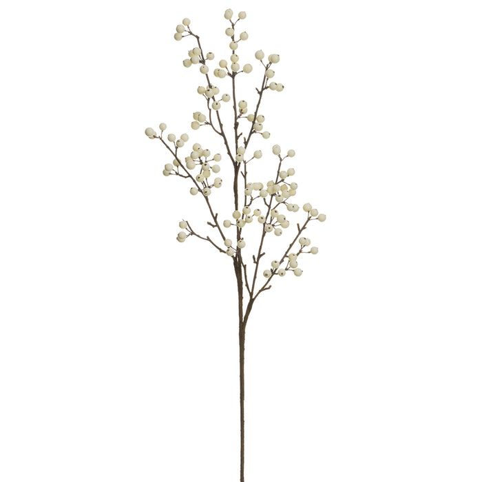 33" Artificial Berry Stem -White (pack of 12) - XBS720-WH