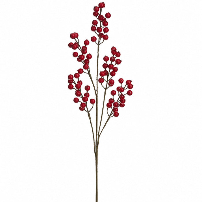 36" Artificial Faux Berry Stem -Red (Pack of 12) - XBS722-RE