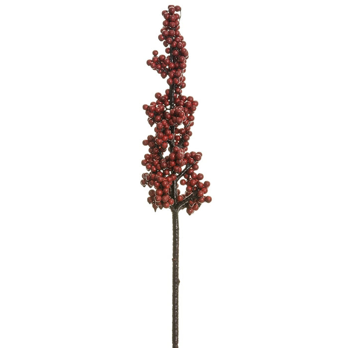 30" Artificial Berry Stem -Red (Pack of 12) - XBS827-RE