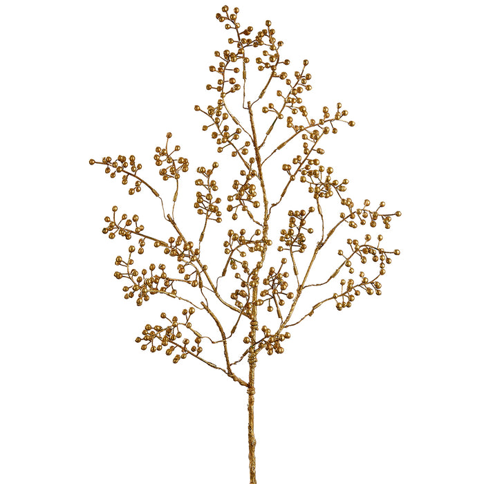 31" Artificial Holiday Berry Stem -Gold (pack of 12) - XBS902-GO