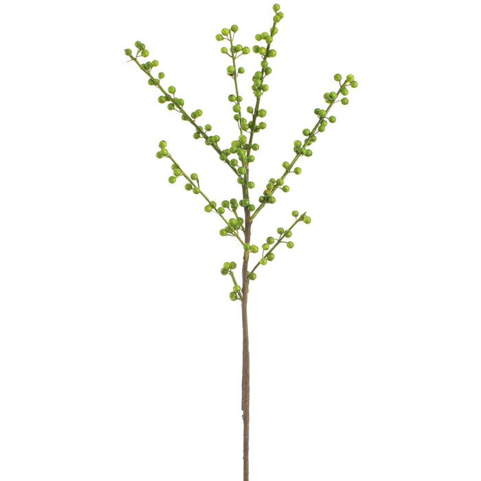 33" Artificial Berry Stem -Green (Pack of 12) - XBS916-GR