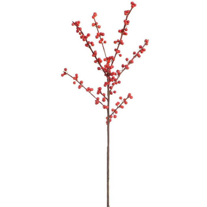 33" Artificial Berry Stem -Red (Pack of 12) - XBS916-RE