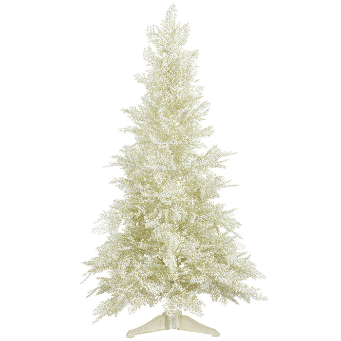 36" Glittered Artificial Mini Berry Tree w/Stand -Champagne/White (Pack of 2) - XBT643-CN/WH