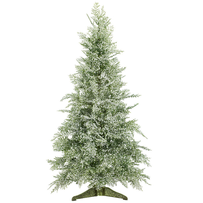 36" Glittered Artificial Mini Berry Tree w/Stand -Green/White (Pack of 2) - XBT643-GR/WH