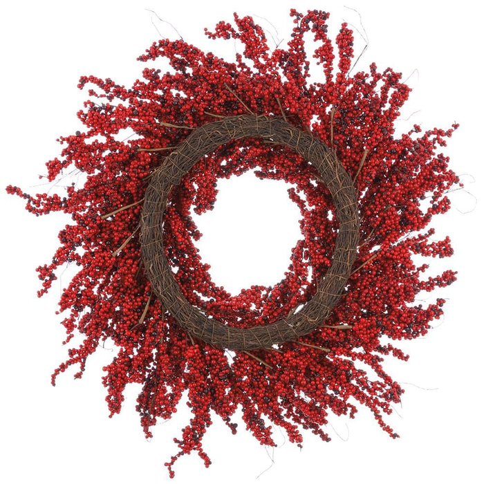 31" Artificial Berry Wreath -Red (Pack of 2) - XBW013-RE
