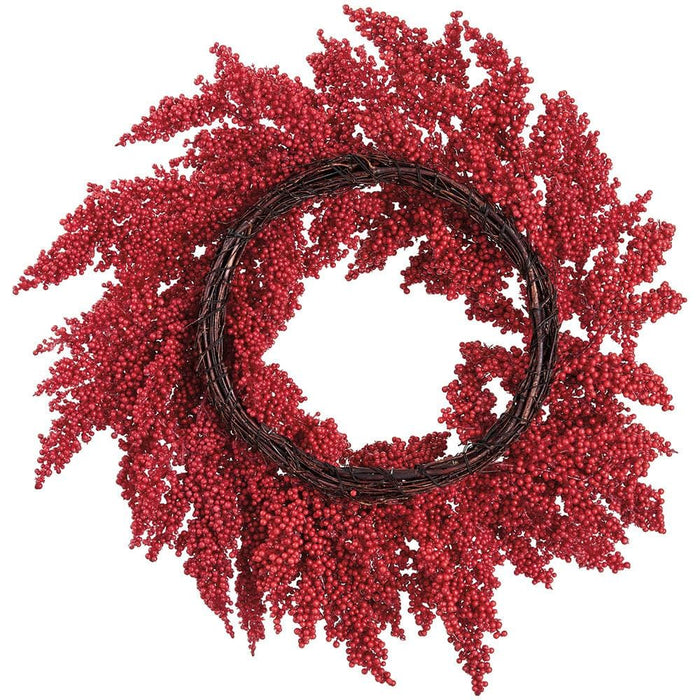 24" Artificial Berry Wreath -Red (Pack of 4) - XBW017-RE