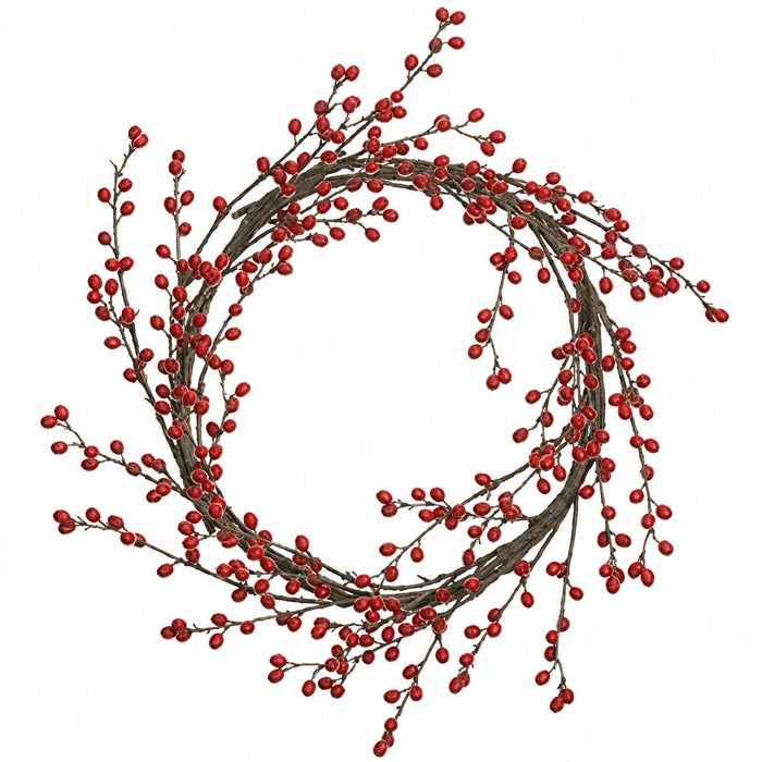 30" Artificial Berry Wreath -Red (Pack of 2) - XBW022-RE
