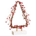 17.7" Artificial Tree-Shaped Berry Wreath w/Wood Stand -Red (pack of 6) - XBW043-RE