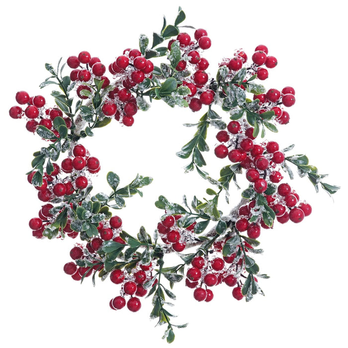 10" Iced Artificial Berry Hanging Wreath -Red (pack of 4) - XBW117-RE