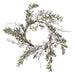 16.5" Glittered Artificial Berry Leaf Hanging Wreath -White (pack of 6) - XBW184-WH/GR