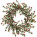 14" Flocked Artificial Berry Wreath -Red (Pack of 6) - XBW210-RE