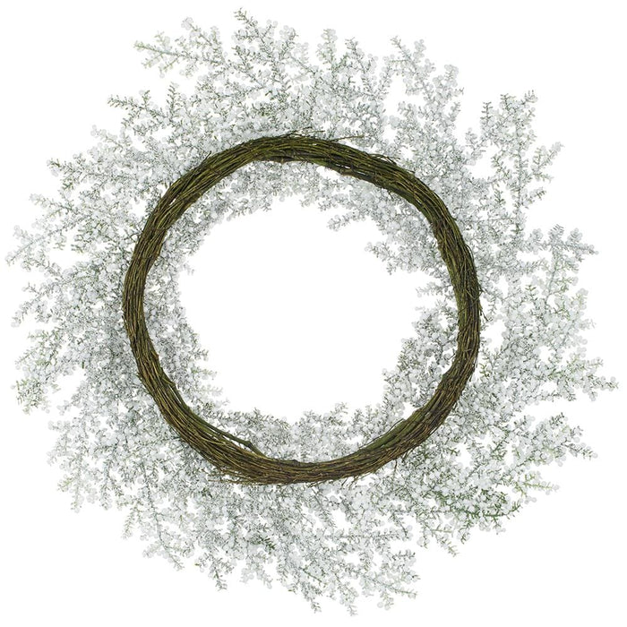 30" Flocked Artificial Mini Berry Wreath -White (Pack of 2) - XBW329-WH