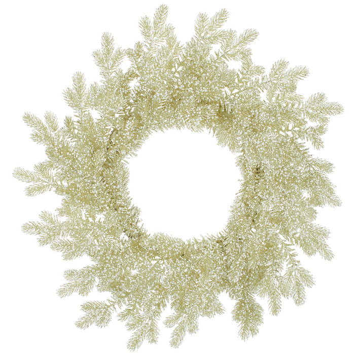 24" Glittered Artificial Mini Berry Wreath -Champagne/White (Pack of 2) - XBW334-CN/WH
