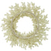 32" Glittered Artificial Mini Berry Wreath -Champagne/White (Pack of 2) - XBW335-CN/WH
