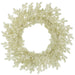 32" Glittered Artificial Mini Berry Wreath -Champagne/White (Pack of 2) - XBW335-CN/WH