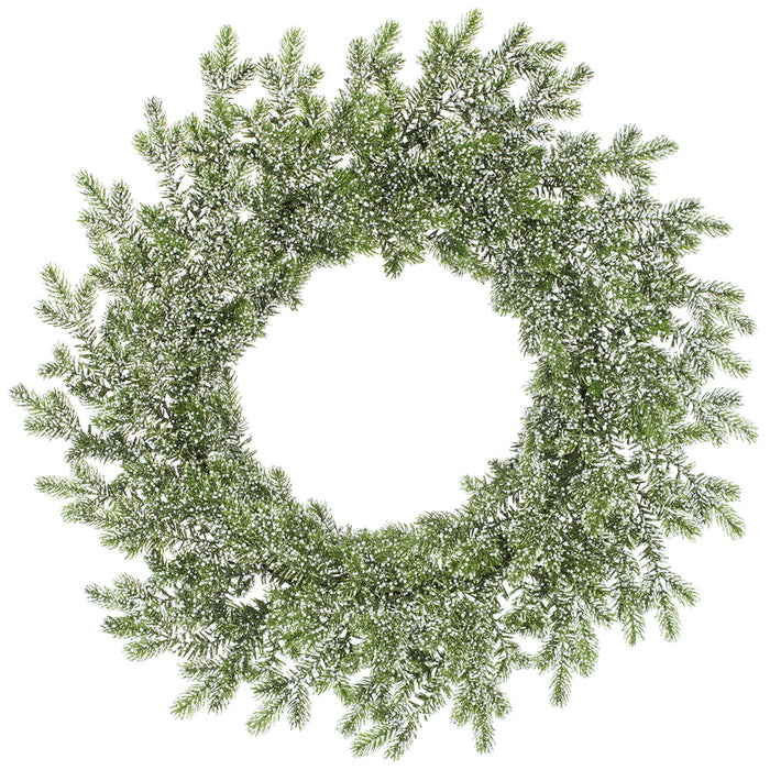 32" Glittered Artificial Mini Berry Wreath -Green/White (Pack of 2) - XBW335-GR/WH