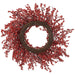 24" Flocked Faux Berry Wreath -Red (Pack of 2) - XBW466-RE