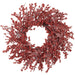 24" Flocked Faux Berry Wreath -Red (Pack of 2) - XBW466-RE