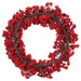 31.5" Artificial Berry Wreath -2 Tone Red - XBW497-RE