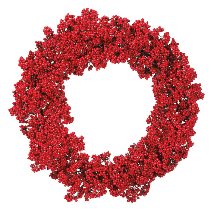 31.5" Artificial Berry Wreath -2 Tone Red - XBW497-RE