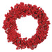 31.5" Artificial Berry Wreath -2 Tone Red - XBW497-RE