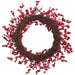 21" Flocked Artificial Rosehip Berry Wreath -Red (Pack of 4) - XBW689-RE