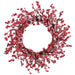 21" Flocked Artificial Rosehip Berry Wreath -Red (Pack of 4) - XBW689-RE