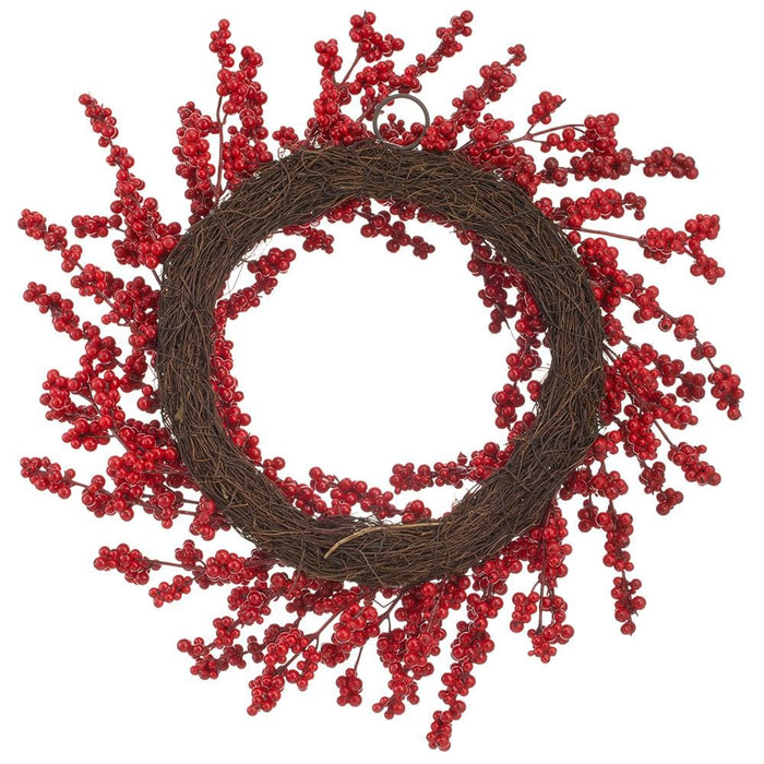 24" Faux Berry Wreath -Red (Pack of 4) - XBW697-RE