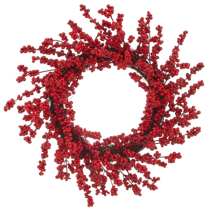 24" Faux Berry Wreath -Red (Pack of 4) - XBW697-RE