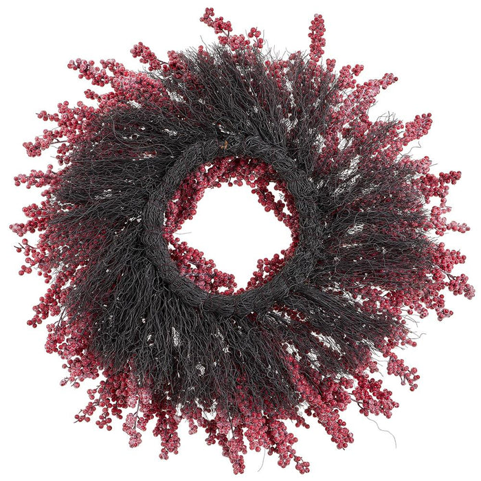 28" Iced Artificial Berry Wreath -Red (Pack of 4) - XBW925-RE
