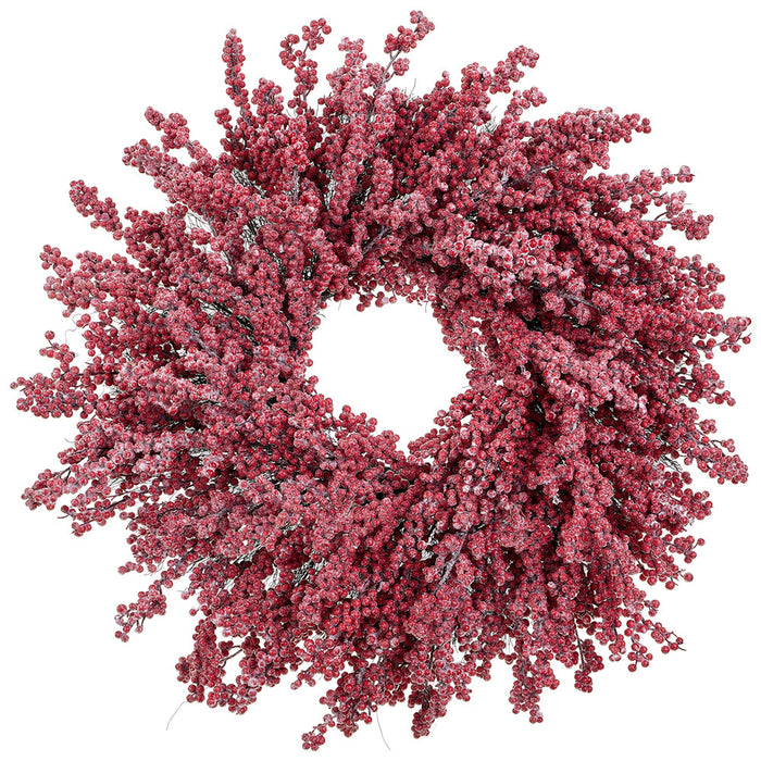 28" Iced Artificial Berry Wreath -Red (Pack of 4) - XBW925-RE