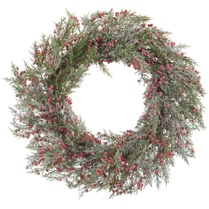 22" Artificial Mini Berry Wreath -Red (Pack of 4) - XBW984-RE