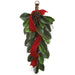 30" Magnolia Leaf & Pine Artificial Teardrop Swag -Green/Brown (Pack of 2) - XDA012-GR/BR