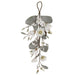30" Glittered Artificial Magnolia Flower & Berry Teardrop Swag -White (Pack of 4) - XDA082-WH