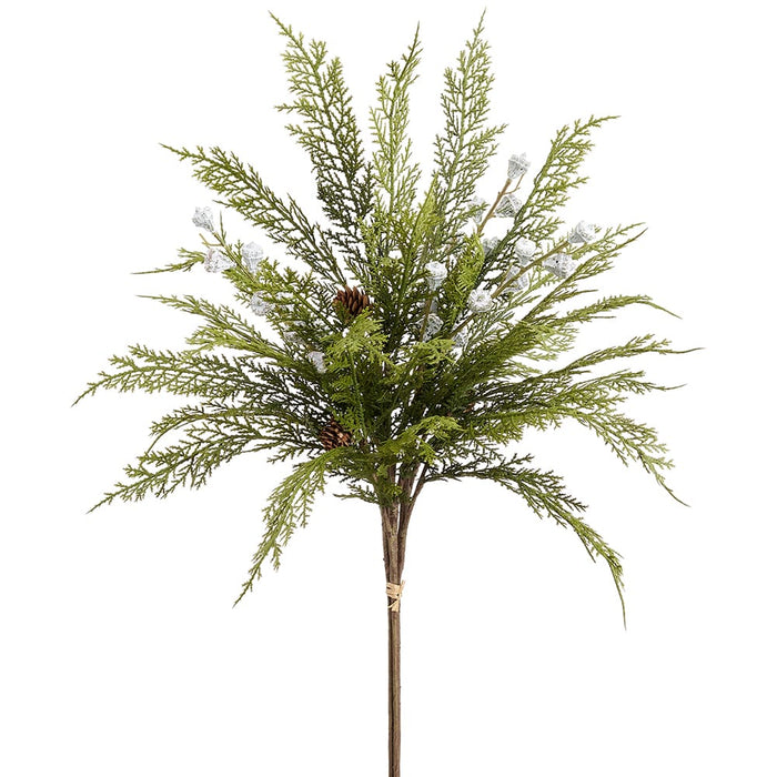 26" Mixed Pod, Pinecone & Cedar Artificial Stem Bundle -Brown/Green (Pack of 8) - XDB005-BR/GR