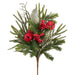 18" Berry, Jingle Bell & Pine Artificial Plant -Red/Green (Pack of 6) - XDB007-RE/GR