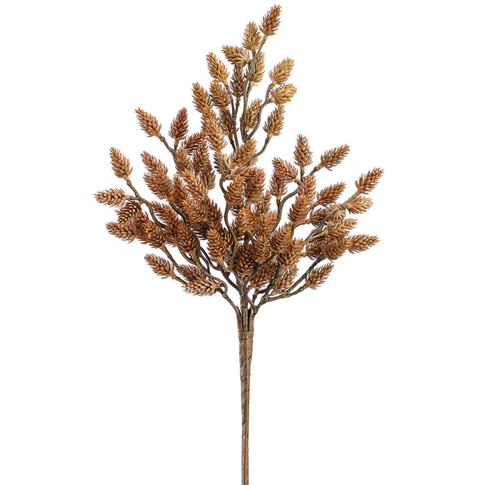 16" Plastic Pinecone Artificial Plant -Brown (Pack of 12) - XDB045-BR