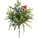 18" Berry, Pinecone & Mixed Pine Artificial Plant -Green/Red (Pack of 6) - XDB047-GR/RE