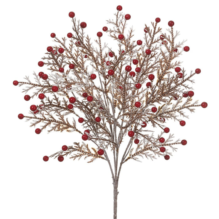 24" Artificial Winter Berry Plant -White/Red (pack of 12) - XDB067-WH/RE