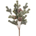 15" Flocked Pine & Pinecone Artificial Plant -Brown/Green (Pack of 12) - XDB400-BR/GR