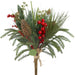 16" Berry, Pinecone & Pine Artificial Stem Bundle -Red/Brown (Pack of 6) - XDB475-RE/BR